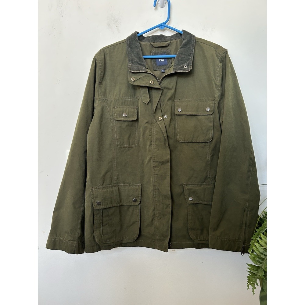 Gap CHORE/BARN COAT Green Corduroy collar Pockets size XL